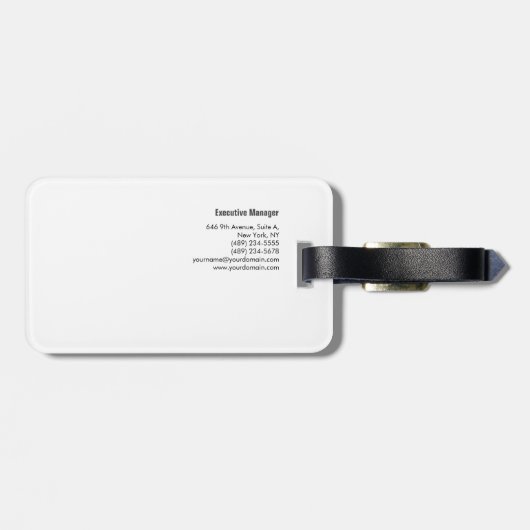 Professioneel minimalistisch feministisch handschr bagagelabel (Achterkant horizontaal)