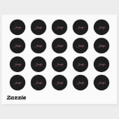 Professioneel minimalistisch feministisch handschr ronde sticker (Vel)