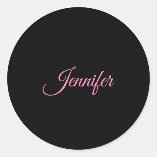 Professioneel minimalistisch feministisch handschr ronde sticker (Voorkant)