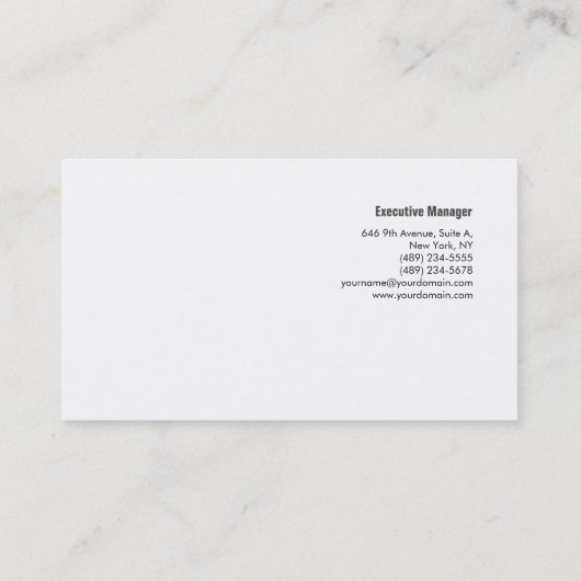 Professioneel minimalistisch feministisch handschr visitekaartje (Achterkant)