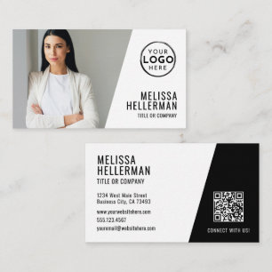 Professioneel Minimalistisch Foto QR Code Logo Visitekaartje