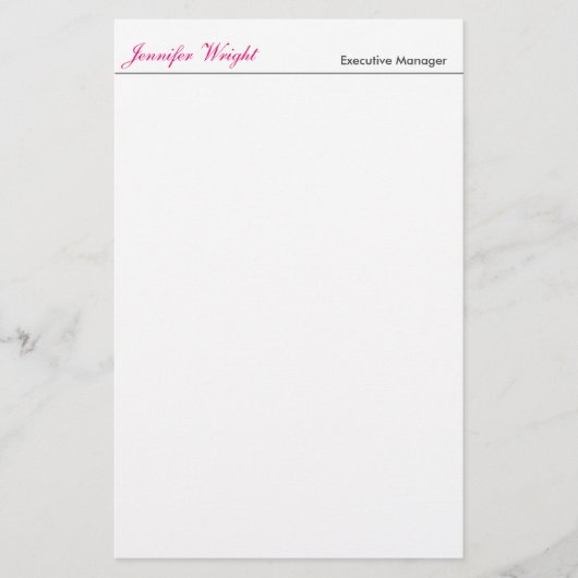 Professioneel minimalistisch gewoon elegant kallig briefpapier (Voorkant)