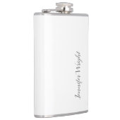 Professioneel, minimalistisch, grijs handschrift heupfles (Rechts)