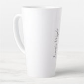 Professioneel, minimalistisch, grijs handschrift latte mok (Linkerhoek)