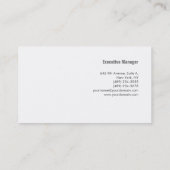 Professioneel, minimalistisch, grijs handschrift visitekaartje (Achterkant)