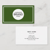 Professioneel, minimalistisch, groen Lijst bos Visitekaartje (Voorkant / Achterkant)