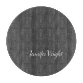 Professioneel minimalistisch handschrift grijs snijplank (Voorkant)