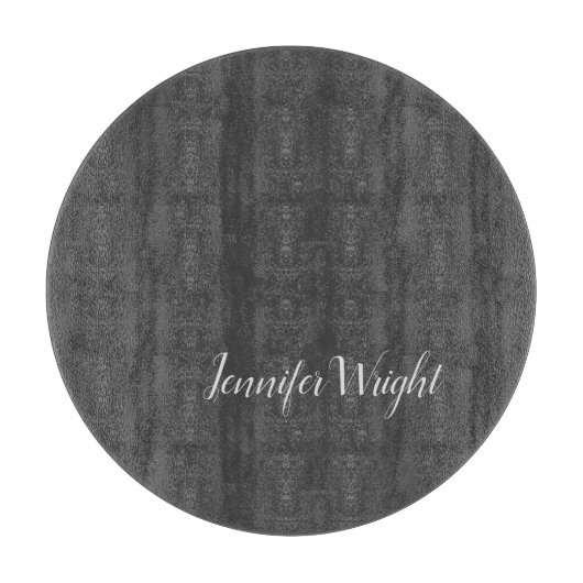 Professioneel minimalistisch handschrift grijs snijplank (Voorkant)