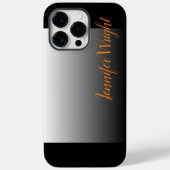 Professioneel minimalistisch handschrift grijs zwa Case-Mate iPhone case (Achterkant)