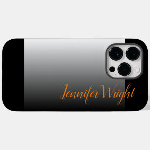 Professioneel minimalistisch handschrift grijs zwa Case-Mate iPhone 14 pro max hoesje