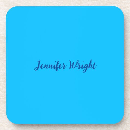 Professioneel minimalistisch handschrift hemelsbla bier onderzetter (Voorkant)