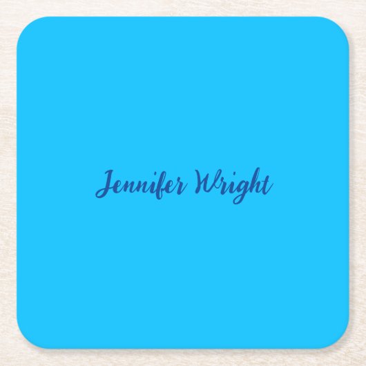 Professioneel minimalistisch handschrift hemelsbla kartonnen onderzetters (Voorkant)