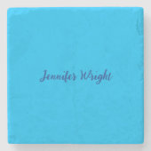 Professioneel minimalistisch handschrift hemelsbla stenen onderzetter (Voorkant)