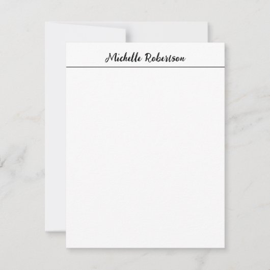 Professioneel minimalistisch handschrift notitiekaartje (Voorkant)