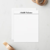 Professioneel minimalistisch handschrift notitiekaartje (Voorkant / Achterkant in situ)