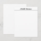 Professioneel minimalistisch handschrift notitiekaartje (Voorkant / Achterkant)