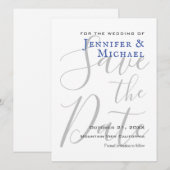 Professioneel minimalistisch huwelijk save the date (Voorkant / Achterkant)