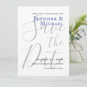 Professioneel minimalistisch huwelijk save the date (Staand voorkant)