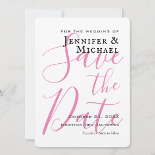 Professioneel minimalistisch huwelijk save the date