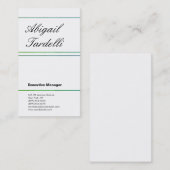 Professioneel minimalistisch klassiek handschrift visitekaartje (Voorkant / Achterkant)