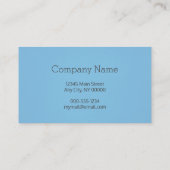 Professioneel minimalistisch korrelig blauw visitekaartje (Achterkant)