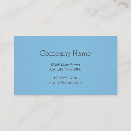 Professioneel minimalistisch korrelig blauw visitekaartje (Achterkant)