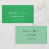 Professioneel minimalistisch korrelig groen visitekaartje (Voorkant / Achterkant)