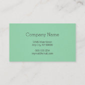 Professioneel minimalistisch korrelig groen visitekaartje (Achterkant)