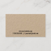 Professioneel minimalistisch kraftpapier visitekaartje (Achterkant)