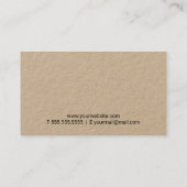 Professioneel minimalistisch kraftpapier visitekaartje (Achterkant)