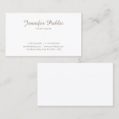 Professioneel minimalistisch legant modern schoon  visitekaartje (Voorkant / Achterkant)