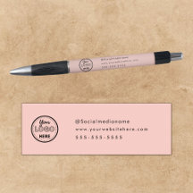 Professioneel Minimalistisch Logo Blush Roze Merk