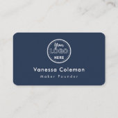 Professioneel minimalistisch marineblauw Visitekaa Visitekaartje (Achterkant)