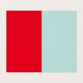 Professioneel minimalistisch modern blauw rood visitekaartje (Binnenkant ongevouwen)