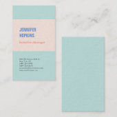 Professioneel minimalistisch modern blauw visitekaartje (Voorkant / Achterkant)