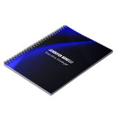 Professioneel minimalistisch modern blauw voeg uw  notitieboek (Linkerzijde)