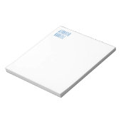 Professioneel minimalistisch modern blauw wit notitieblok (Linkerzijde)