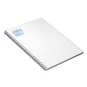 Professioneel minimalistisch modern blauw wit notitieboek (Rechterzijde)