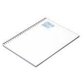 Professioneel minimalistisch modern blauw wit notitieboek (Linkerzijde)