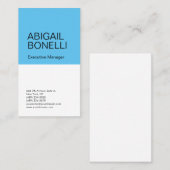 Professioneel, minimalistisch, modern blauw wit visitekaartje (Voorkant / Achterkant)