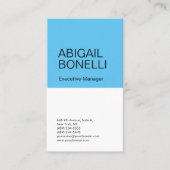 Professioneel, minimalistisch, modern blauw wit visitekaartje (Voorkant)