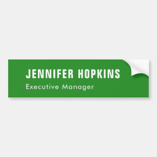 Professioneel minimalistisch modern bosgroen bumpersticker