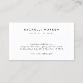 Professioneel minimalistisch modern cirkelmonogram visitekaartje (Achterkant)