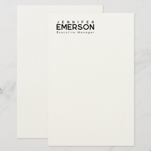Professioneel minimalistisch modern eenvoudig  briefpapier (Voorkant / Achterkant)