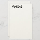 Professioneel minimalistisch modern eenvoudig  briefpapier (Voorkant / Achterkant)
