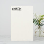 Professioneel minimalistisch modern eenvoudig briefpapier (Staand voorkant)