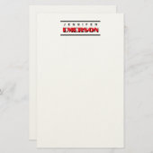 Professioneel minimalistisch modern eenvoudig  briefpapier (Voorkant / Achterkant)