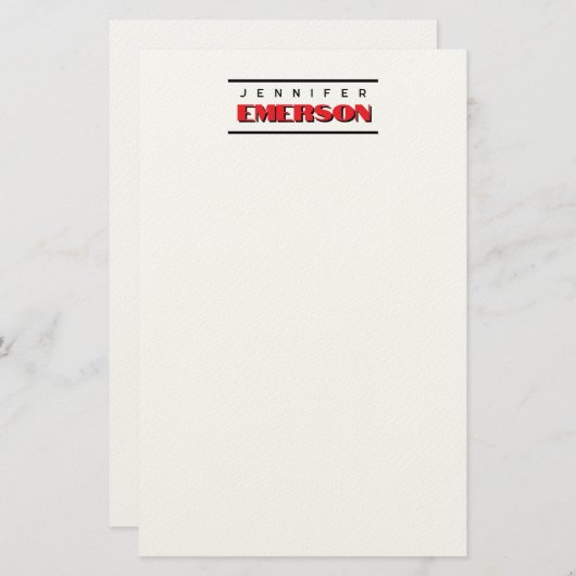 Professioneel minimalistisch modern eenvoudig  briefpapier (Voorkant / Achterkant)