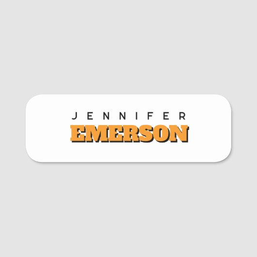 Professioneel minimalistisch modern eenvoudig naamplaatje (Voorkant)