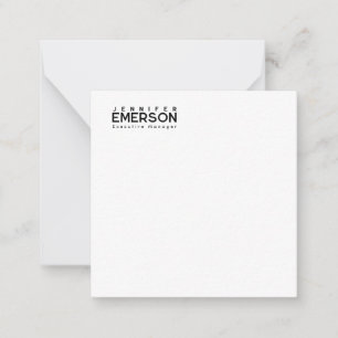 Professioneel minimalistisch modern eenvoudig  notitiekaartje